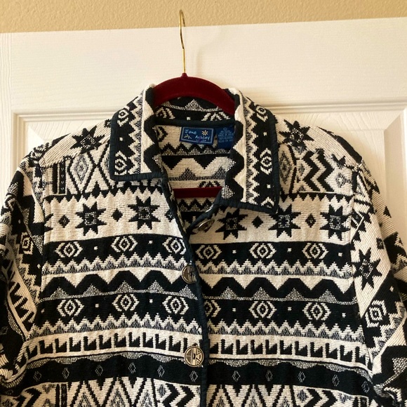 Jane Ashley Jacket in Aztec Design - Size L - Picture 4 of 8